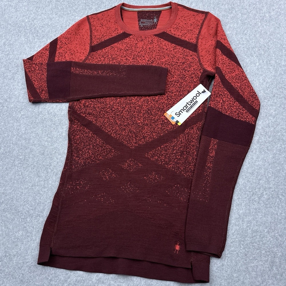 NEW SmartWool Intraknit Thermal Merino Base Layer Black Cherry Scarlet Women's M